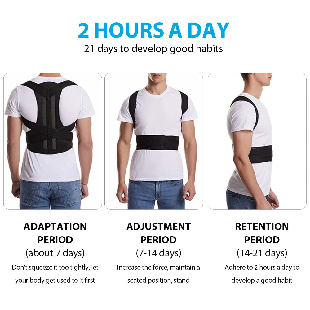 Back posture corrector, to maintain a straight back