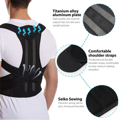 Back posture corrector, to maintain a straight back
